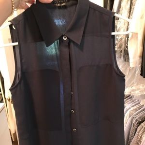 Navy  Theory Blouse (size P)
